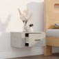 Comodino a Muro Grigio Cemento 50x36x25 cm Comodino a Muro Grigio Cemento 50x36x25 cm