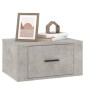 Comodino a Muro Grigio Cemento 50x36x25 cm Comodino a Muro Grigio Cemento 50x36x25 cm
