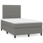 vidaXL Giroletto a Molle con Materasso Grigio Scuro 120x200 cm Tessuto