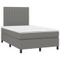 vidaXL Giroletto a Molle con Materasso Grigio Scuro 120x200 cm Tessuto