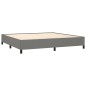 vidaXL Giroletto a Molle con Materasso Grigio Scuro 200x200 cm Tessuto