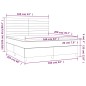 vidaXL Giroletto a Molle con Materasso Grigio Scuro 160x200 cm Tessuto