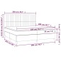 vidaXL Giroletto a Molle con Materasso Grigio Chiaro 200x200cm Tessuto