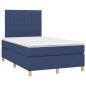 vidaXL Giroletto a Molle con Materasso Blu 120x200 cm in Tessuto