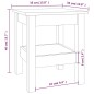 Tavolino da Salotto Grigio 35x35x40 cm Legno Massello di Pino Tavolino da Salotto Grigio 35x35x40 cm Legno Massello di Pino