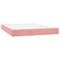 vidaXL Giroletto a Molle con Materasso Rosa 140x190 cm in Velluto