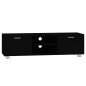 Mobile Porta TV Nero 140x40,5x35 cm in Legno Multistrato Mobile Porta TV Nero 140x40,5x35 cm in Legno Multistrato
