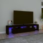 vidaXL Mobile Porta TV con Luci LED Nero 200x36,5x40 cm vidaXL Mobile Porta TV con Luci LED Nero 200x36,5x40 cm