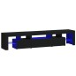 vidaXL Mobile Porta TV con Luci LED Nero 200x36,5x40 cm vidaXL Mobile Porta TV con Luci LED Nero 200x36,5x40 cm