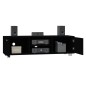 Mobile Porta TV Nero 140x40,5x35 cm in Legno Multistrato Mobile Porta TV Nero 140x40,5x35 cm in Legno Multistrato
