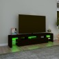vidaXL Mobile Porta TV con Luci LED Nero 200x36,5x40 cm vidaXL Mobile Porta TV con Luci LED Nero 200x36,5x40 cm