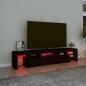 vidaXL Mobile Porta TV con Luci LED Nero 200x36,5x40 cm vidaXL Mobile Porta TV con Luci LED Nero 200x36,5x40 cm
