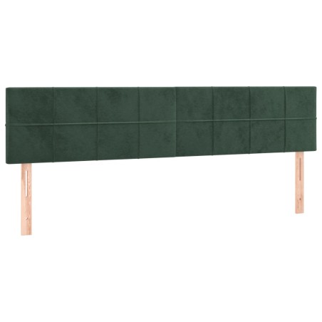 Testiera 2 pz Verde Scuro 80x5x78/88 cm in Velluto