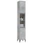 Armadietto Bagno Grigio Cemento 30x30x190 cm Legno Multistrato Armadietto Bagno Grigio Cemento 30x30x190 cm Legno Multistrato