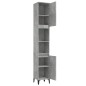 Armadietto Bagno Grigio Cemento 30x30x190 cm Legno Multistrato Armadietto Bagno Grigio Cemento 30x30x190 cm Legno Multistrato