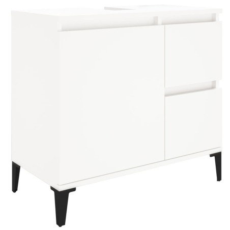 vidaXL Armadietto da Bagno Bianco 65x33x60 cm in Legno Multistrato