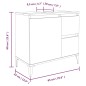 vidaXL Armadietto da Bagno Bianco 65x33x60 cm in Legno Multistrato