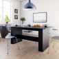 Tavolo da Pranzo Nero 180x90x76 cm in Legno Multistrato Tavolo da Pranzo Nero 180x90x76 cm in Legno Multistrato