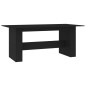 Tavolo da Pranzo Nero 180x90x76 cm in Legno Multistrato Tavolo da Pranzo Nero 180x90x76 cm in Legno Multistrato
