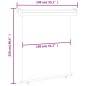 Tenda Laterale per Terrazzo 140x250 cm Nera Tenda Laterale per Terrazzo 140x250 cm Nera