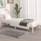 Giroletto in Legno Massello Bianco 75x190 cm Small Single Giroletto in Legno Massello Bianco 75x190 cm Small Single