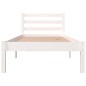 Giroletto in Legno Massello Bianco 75x190 cm Small Single Giroletto in Legno Massello Bianco 75x190 cm Small Single