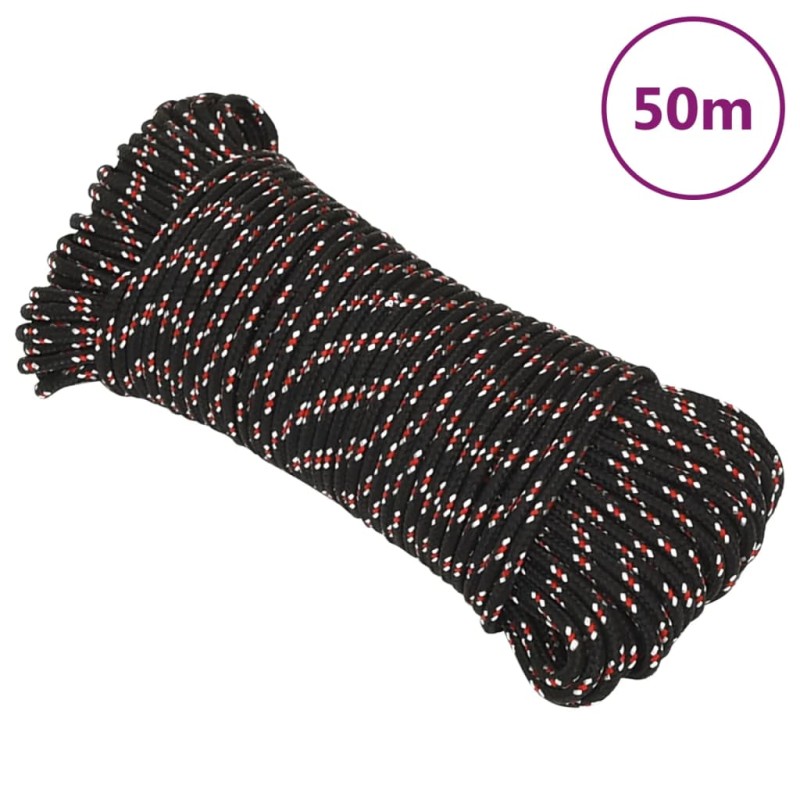 Corda Nautica Nera 4 mm 50 m in Polipropilene Corda Nautica Nera 4 mm 50 m in Polipropilene