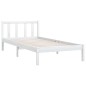 Giroletto in Legno Massello Bianco 75x190 cm Small Single Giroletto in Legno Massello Bianco 75x190 cm Small Single