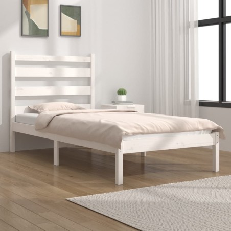 Giroletto in Legno Massello Bianco 75x190 cm Small Single