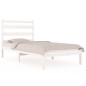 Giroletto in Legno Massello Bianco 75x190 cm Small Single Giroletto in Legno Massello Bianco 75x190 cm Small Single