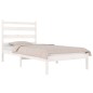 Giroletto in Legno Massello Bianco 75x190 cm Small Single Giroletto in Legno Massello Bianco 75x190 cm Small Single