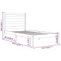 Giroletto in Legno Massello Bianco 75x190 cm Small Single Giroletto in Legno Massello Bianco 75x190 cm Small Single