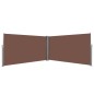 Tenda da Sole Laterale Retrattile 160x600 cm Marrone Tenda da Sole Laterale Retrattile 160x600 cm Marrone