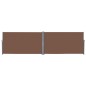 Tenda da Sole Laterale Retrattile 160x600 cm Marrone Tenda da Sole Laterale Retrattile 160x600 cm Marrone