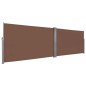 Tenda da Sole Laterale Retrattile 160x600 cm Marrone Tenda da Sole Laterale Retrattile 160x600 cm Marrone