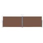 Tenda da Sole Laterale Retrattile 160x600 cm Marrone Tenda da Sole Laterale Retrattile 160x600 cm Marrone