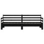 Divano Letto con Letto Estraibile Nero 80x200cm Massello Pino