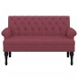 Panca con Schienale Rosso Vino 120x62x75,5 cm in Tessuto