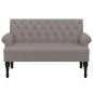 Panca con Schienale Tortora 120x62x75,5 cm in Tessuto