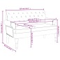 Panca con Schienale Tortora 120x62x75,5 cm in Tessuto
