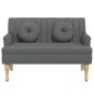 Panca con Cuscini Grigio Scuro 113x64,5x75,5 cm in Tessuto