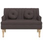 Panca con Cuscini Marrone Scuro 113x64,5x75,5 cm in Tessuto