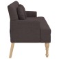 Panca con Cuscini Marrone Scuro 113x64,5x75,5 cm in Tessuto