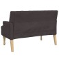 Panca con Cuscini Marrone Scuro 113x64,5x75,5 cm in Tessuto