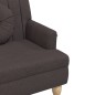 Panca con Cuscini Marrone Scuro 113x64,5x75,5 cm in Tessuto