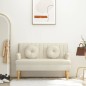 Panca con Cuscini Lino 113x64,5x75,5 cm in Tessuto