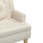 Panca con Cuscini Lino 113x64,5x75,5 cm in Tessuto