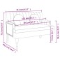 Panca con Cuscini Lino 113x64,5x75,5 cm in Tessuto