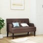 Panca con Schienale Marrone 112x65,5x75 cm in Similpelle Panca con Schienale Marrone 112x65,5x75 cm in Similpelle