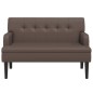 Panca con Schienale Marrone 112x65,5x75 cm in Similpelle Panca con Schienale Marrone 112x65,5x75 cm in Similpelle